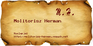 Molitorisz Herman névjegykártya